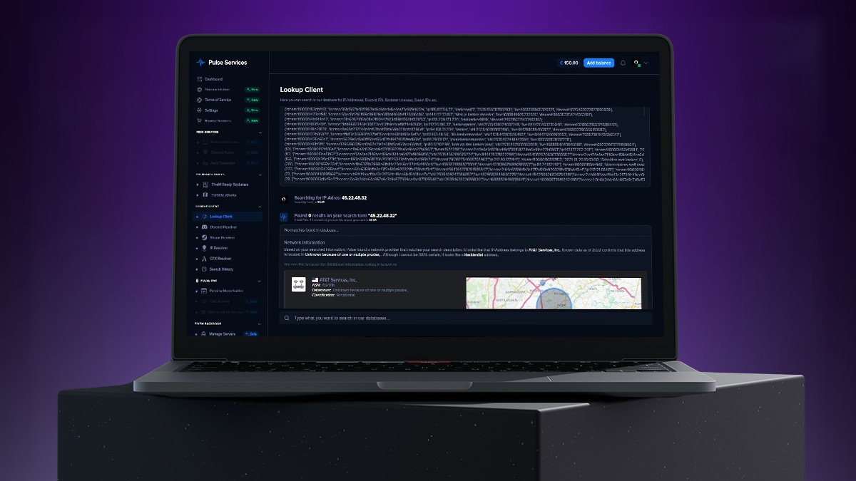 Software interface mockup displayed on a laptop