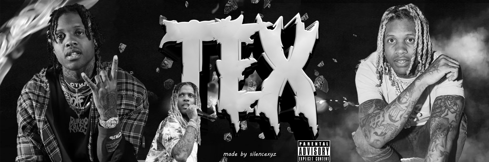 Black and white TEX artist banner
